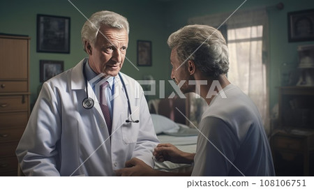 Doctor examining patient in office Doctor examining patient in office 108106751