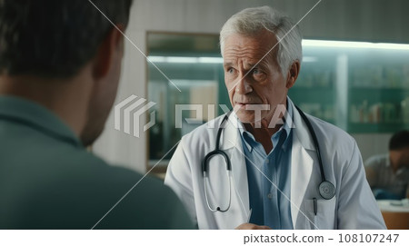 Doctor examining patient in office Doctor examining patient in office 108107247