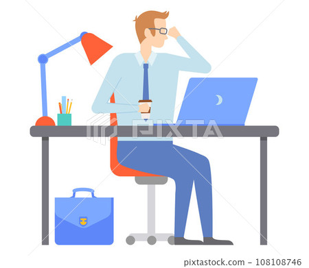 Office people worker. Vector illustration. The office people worker metaphor highlights synergy created by individuals working together People in office rely on their coworkers for support Office people worker. Vector illustration. The office people worker metaphor highlights synergy created by individuals working together People in office rely on their coworkers for support 108108746