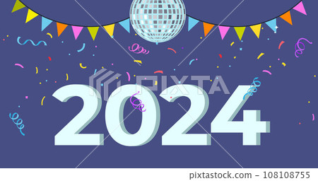 Happy new year. Vector illustration. The New Years event combines festive spirit with sense new beginnings The happy New Year metaphor represents boundless possibilities lie ahead Happiness 108108755