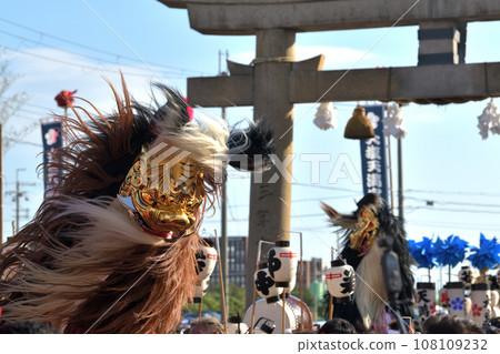 播州秋祭，押尾天滿宮，熱鬧的舞獅表演 108109232