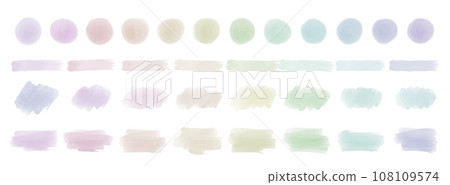 Brush touch paint frame illustration frame set 108109574