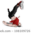 Breakdance/Breaking Illustration "Shoulder A Tracks" 108109726