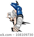 Breakdance/Breaking illustration "3-point freeze" 108109730
