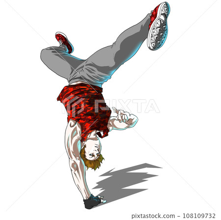 Breakdance/Breaking Illustration “1990” - Stock Illustration
