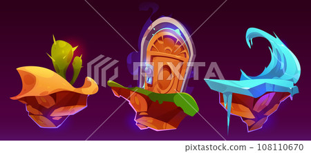 Game floating islands - flying pieces of ground Game floating islands - flying pieces of ground 108110670