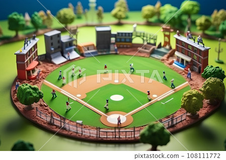 Baseball (3D) diorama Baseball (3D) diorama 108111772