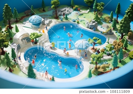 Pool (3D) diorama Pool (3D) diorama 108111809
