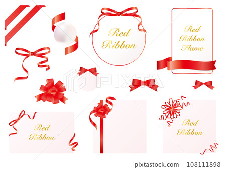 gorgeous red ribbon frame 108111898