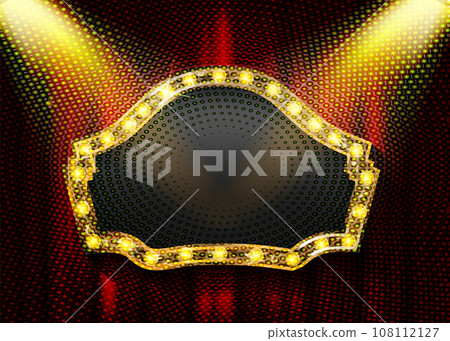 Premium Dark red curtain scene gracefully 108112127
