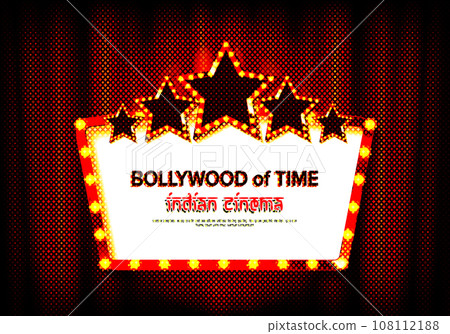 Bollywood indian cinema vector banner 108112188