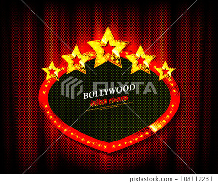 Bollywood indian cinema vector banner 108112231