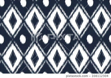 ikat ethnic element seamless pattern 108112304