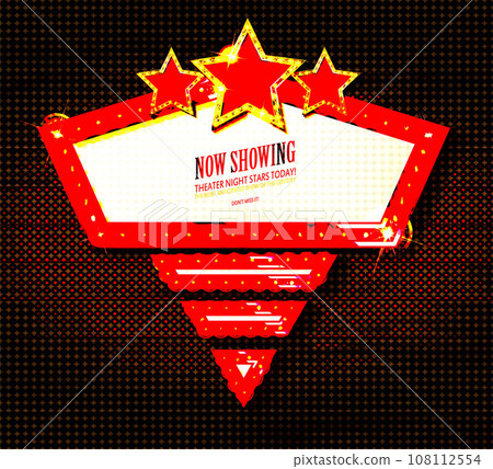 Retro light sign. Vintage style banner 108112554