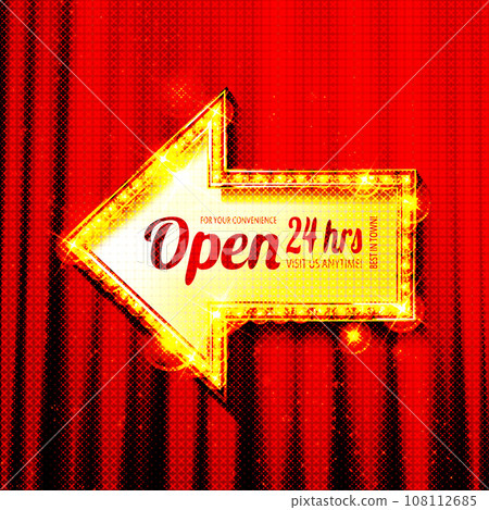Retro Lightbox in Arrow Shape 108112685