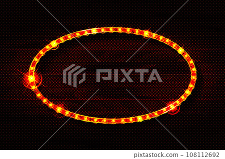 Realistic isolated rel lightbox marquee oval frame Realistic isolated rel lightbox marquee oval frame 108112692