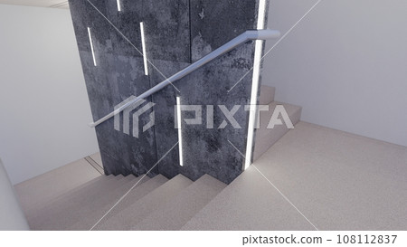 house and office stairs mock up with modern style. 3D illustration rendering 108112837