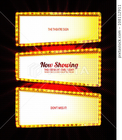 Isolated vector set of mirror with bulb frame 108112911