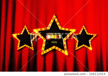 Three stars of light bulbs. 108112914