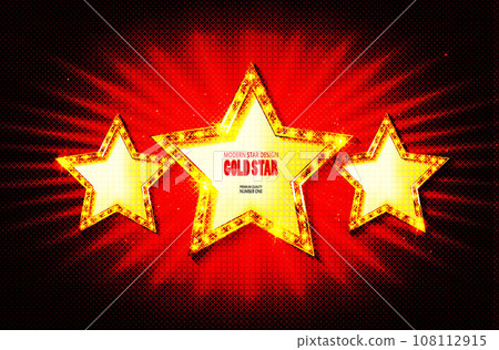 Three stars of light bulbs. 108112915