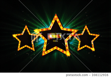 Three stars of light bulbs. 108112916