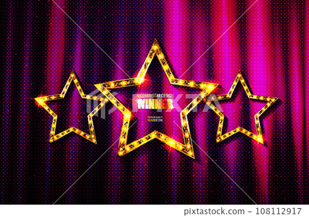 Three stars of light bulbs. 108112917