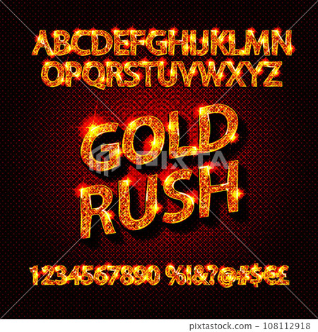 Typography yellow gold bold mockup. 108112918