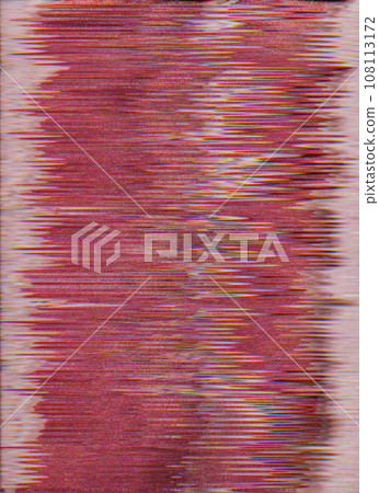 Glitch noise texture. Analog distortion. Frequency error. Pink white color fuzzy grain artifacts illustration abstract background with free space. Glitch noise texture. Analog distortion. Frequency error. Pink white color fuzzy grain artifacts illustration abstract background with free space. 108113172