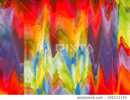 Glitched colorful background. Paint wave texture. Dye gradient. Vibrant red pink orange blue purple ink noise art abstract illustration wallpaper. Glitched colorful background. Paint wave texture. Dye gradient. Vibrant red pink orange blue purple ink noise art abstract illustration wallpaper. 108113185