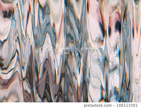 Paint art background. Marble texture. Watercolor design. Glitched pastel pink beige blue gray color wave noise illustration free space abstract wallpaper. 108113301