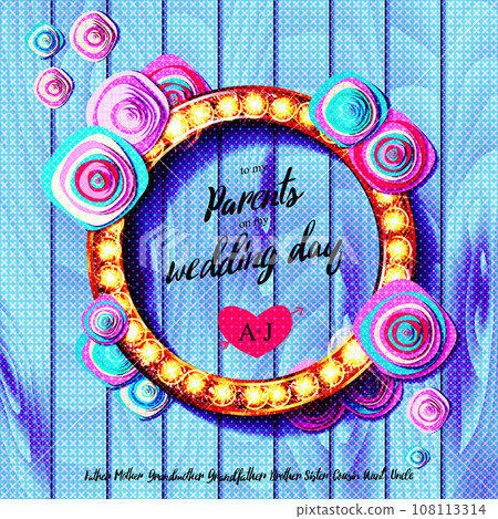 Herbal wedding invitation template. Herbal wedding invitation template. 108113314