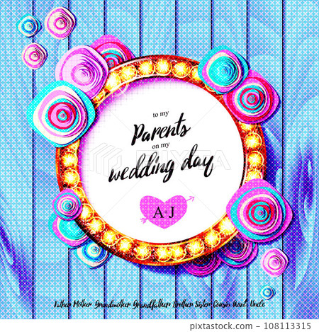 Herbal wedding invitation template. Herbal wedding invitation template. 108113315