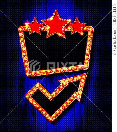 Retro light sign. Vintage style banner. Retro light sign. Vintage style banner. 108113316