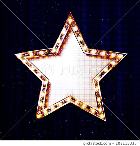 Star retro light banner 108113335