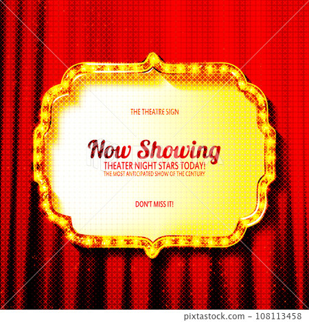 Retro light sign. Vintage style banner. 108113458