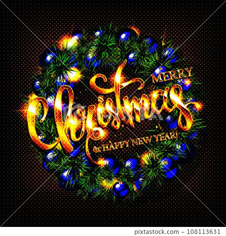 Christmas wreath with jingle bells Christmas wreath with jingle bells 108113631