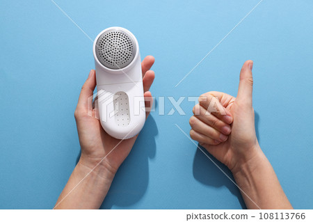 Machine for rolls on a blue background 108113766