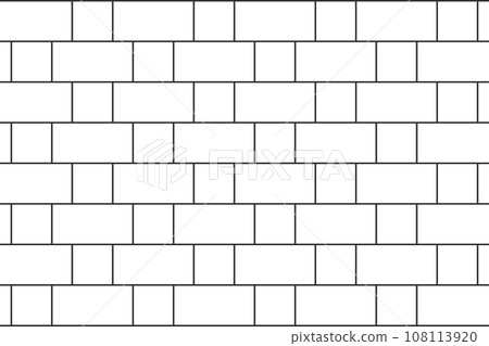 Rectangle and square tiles background. Brick wall pattern. Kitchen backsplash. Toilet, shower or bathroom decoration texture. Sidewalk layout. Vector outline illustration Rectangle and square tiles background. Brick wall pattern. Kitchen backsplash. Toilet, shower or bathroom decoration texture. Sidewalk layout. Vector outline illustration 108113920