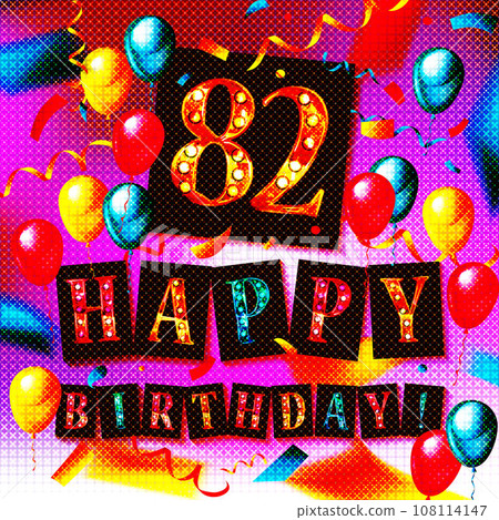 82 Happy Birthday, Greeting card, 108114147