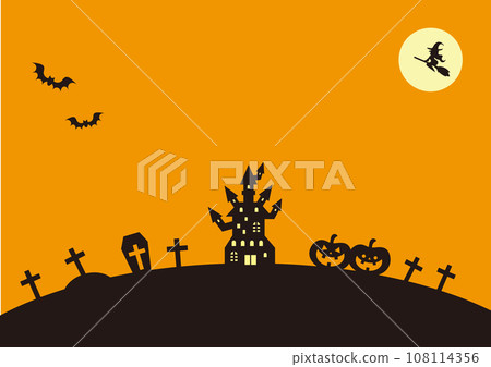 Background illustration with Halloween castle 108114356