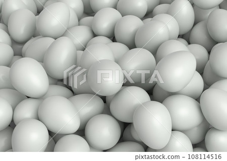 Many farm raw organic white chicken eggs background from local market Many farm raw organic white chicken eggs background from local market 108114516