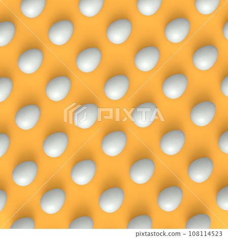 Group farm raw organic white chicken eggs standing in line or pattern 108114523