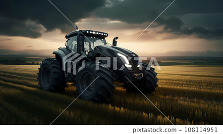 Futuristic Tractor Hyperrealistic 3D-Style Concept 108114951