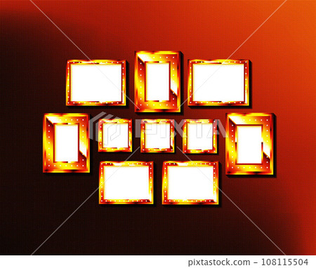 Frame vector. Photo or picture art on vintage 108115504