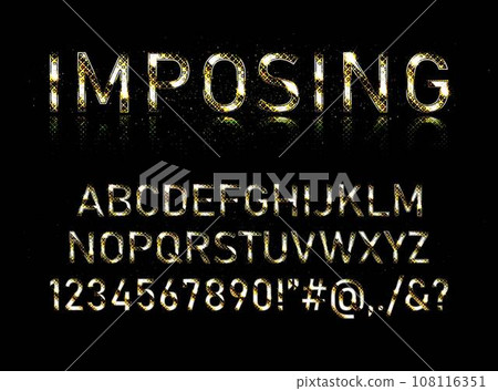 Majestic golden font. 108116351