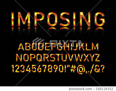 Majestic golden font. 108116352