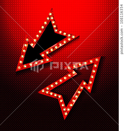 A set of golden pointer arrows A set of golden pointer arrows 108116354