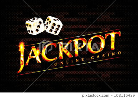 Shining retro sign Jackpot banner. 108116459