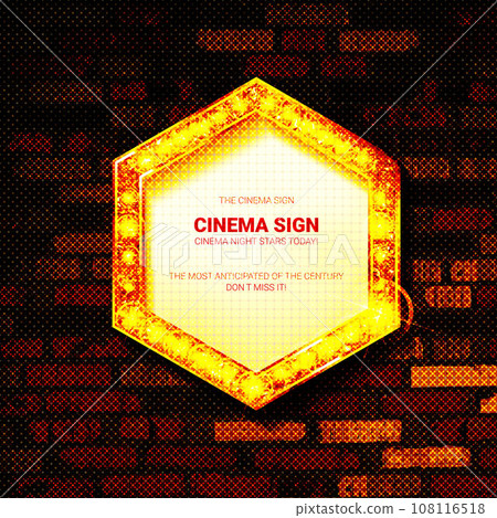 Retro light sign. Vintage style banner. Retro light sign. Vintage style banner. 108116518