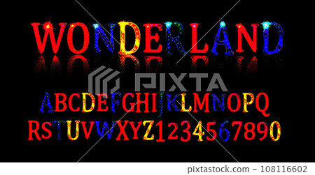 Wonderland font. Fairy ABC. 108116602